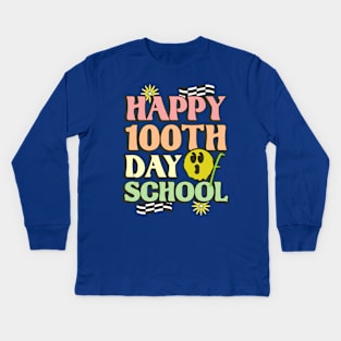 Happy 100th Day of School // Colorful Kids Long Sleeve T-Shirt